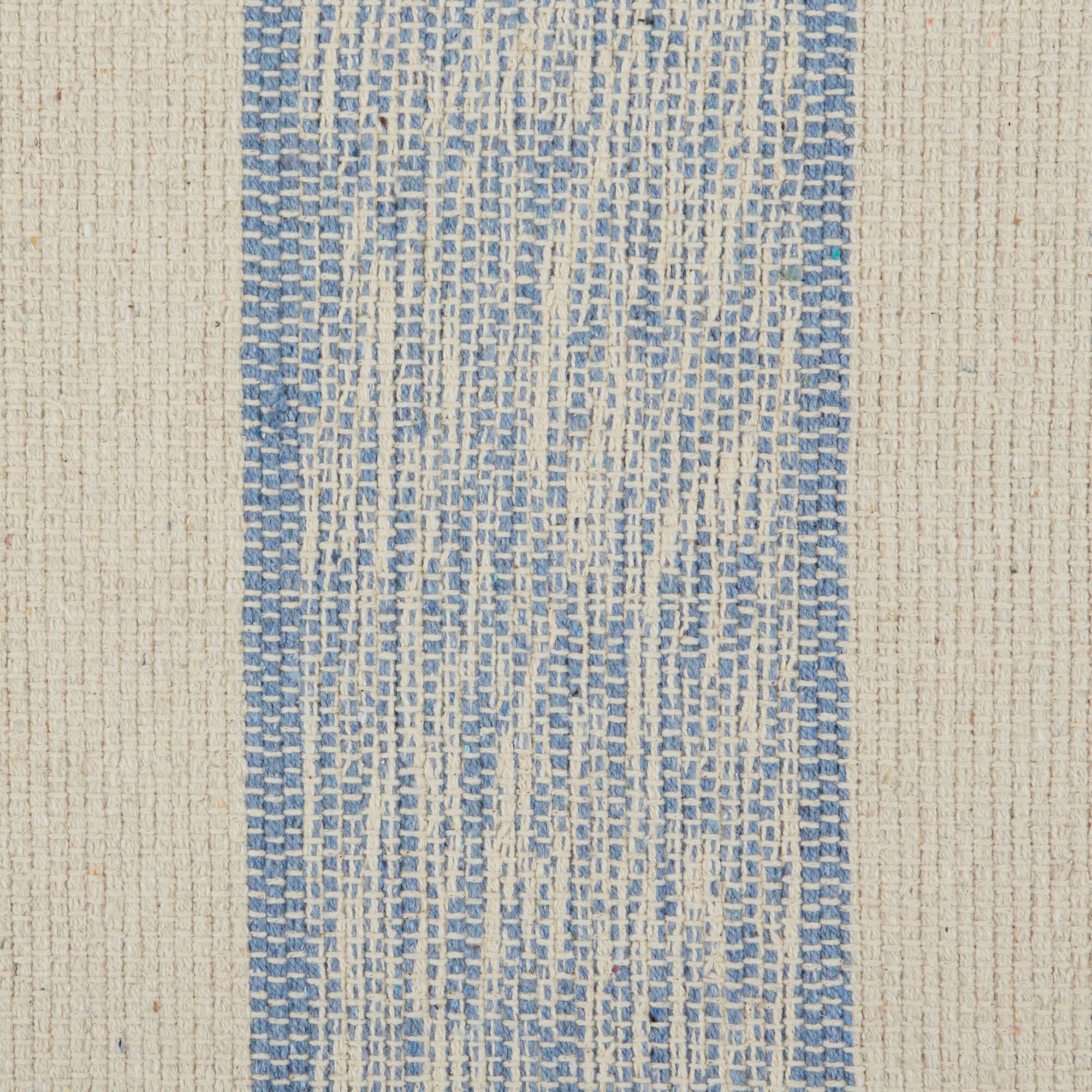 DII® Stonewash Blue Variegated Stripe Recycled Yarn Rug Set, 2ft. x 3ft.